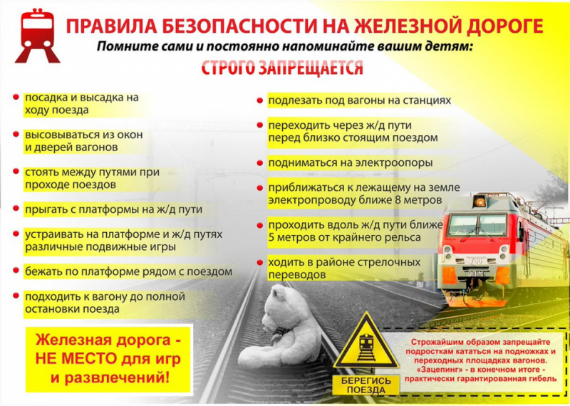 Правила безопасности на жлезной дороге